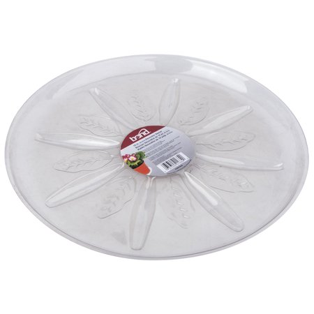 BOND MANUFACTURING 16 in. D Plastic Plant Saucer Clear CVS016HD